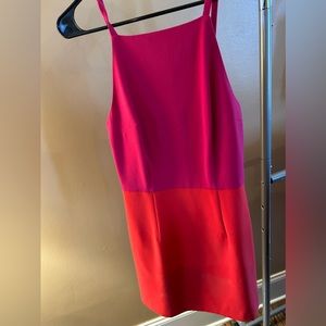 French Connection Block color dress, red and pink size 2
